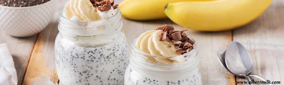 Чия пудинг с банан и манго - леко и вкусно